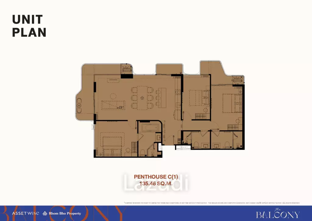 3 Bed 3 Bath 139.40 SQ.M The Balcony