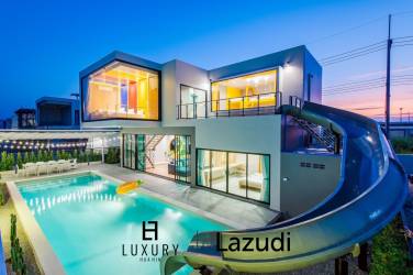 2-Storey Modern Pool Villa with slide in Leleaf Valley Hua Hin