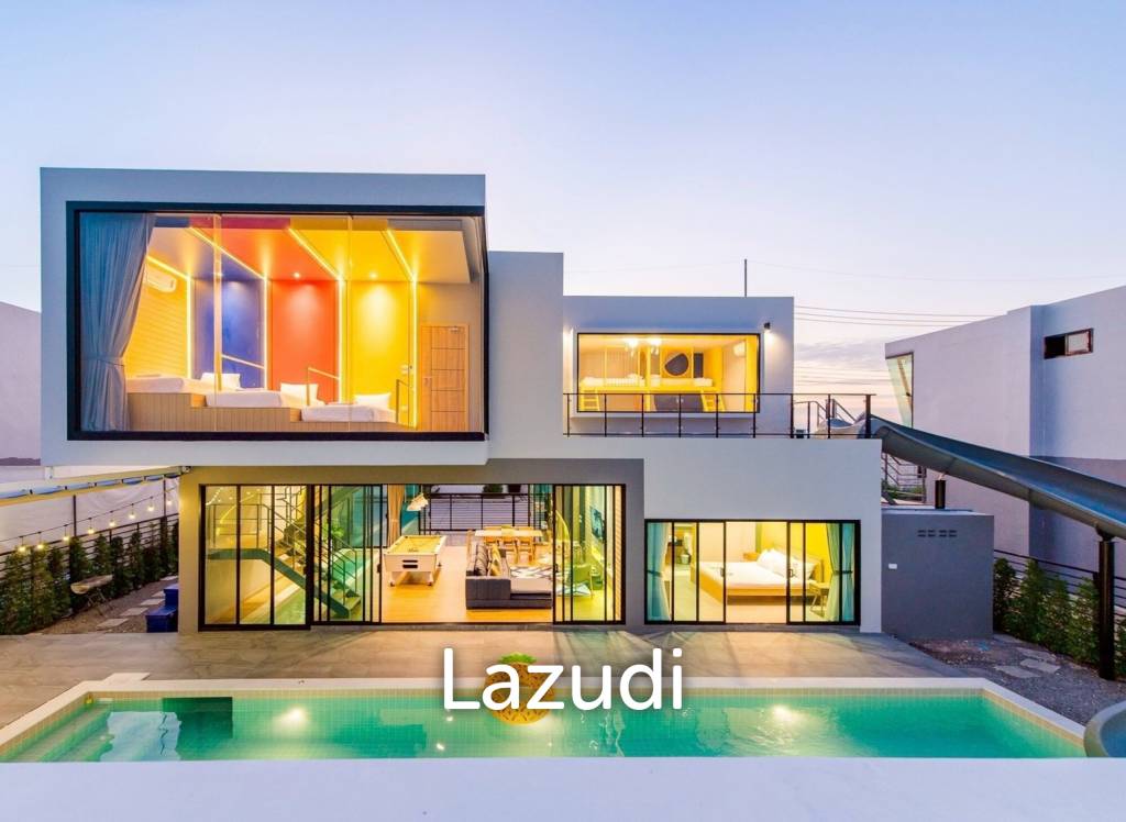 2-Storey Modern Pool Villa with slide in Leleaf Valley Hua Hin