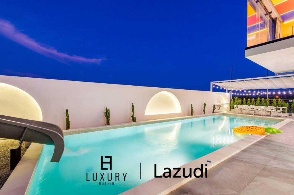 2-Storey Modern Pool Villa with slide in Leleaf Valley Hua Hin