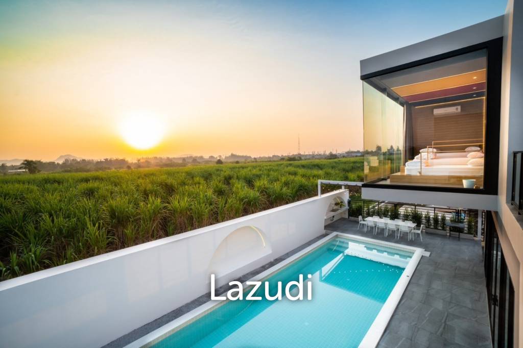 2-Storey Modern Pool Villa with slide in Leleaf Valley Hua Hin