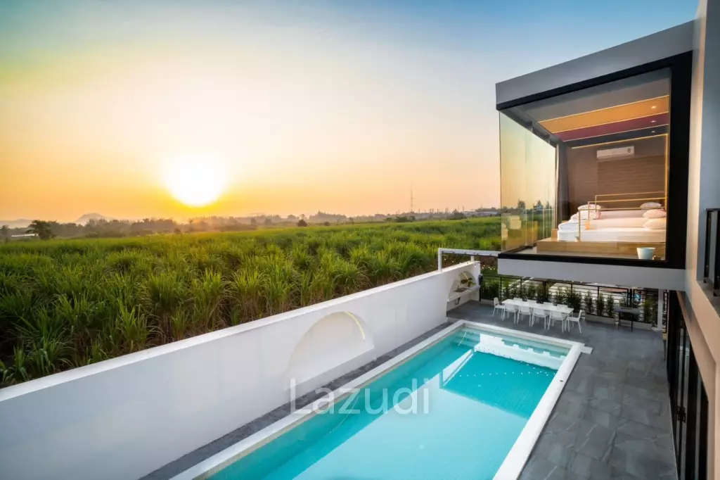 2-Storey Modern Pool Villa with slide in Leleaf Valley Hua Hin