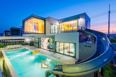Moderne einstöckige Pool Villa mit Rutsche im Leleaf Valley Hua Hin - zur Miete