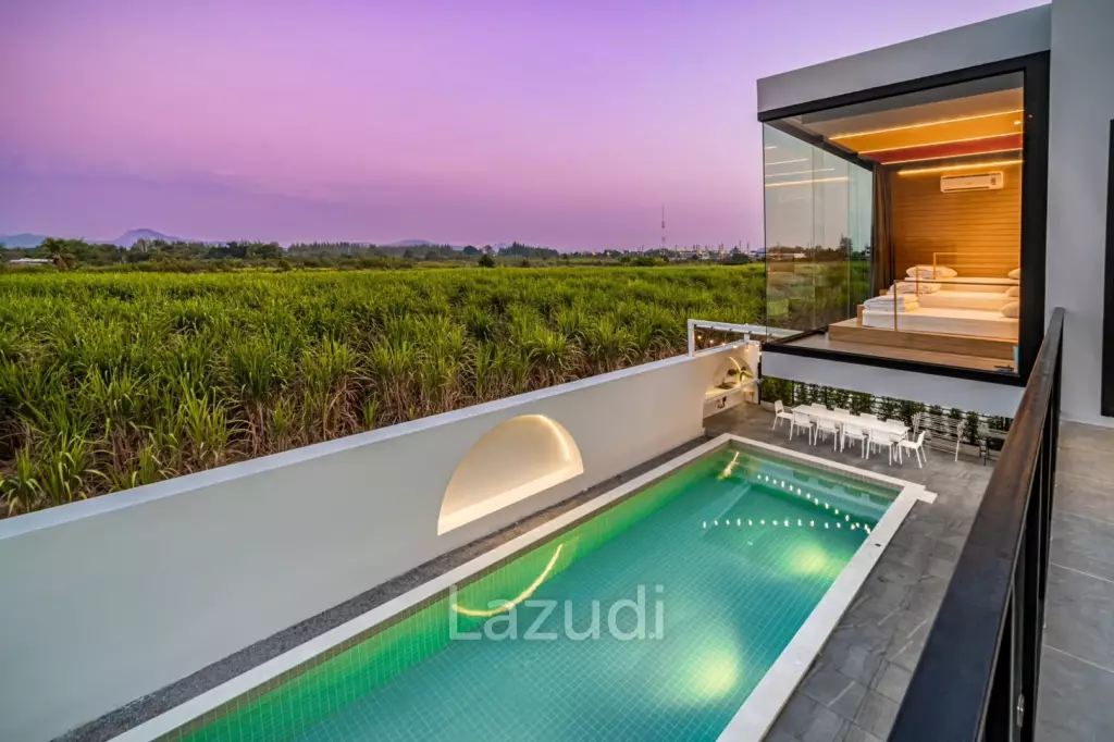 2-Storey Modern Pool Villa with slide in Leleaf Valley Hua Hin