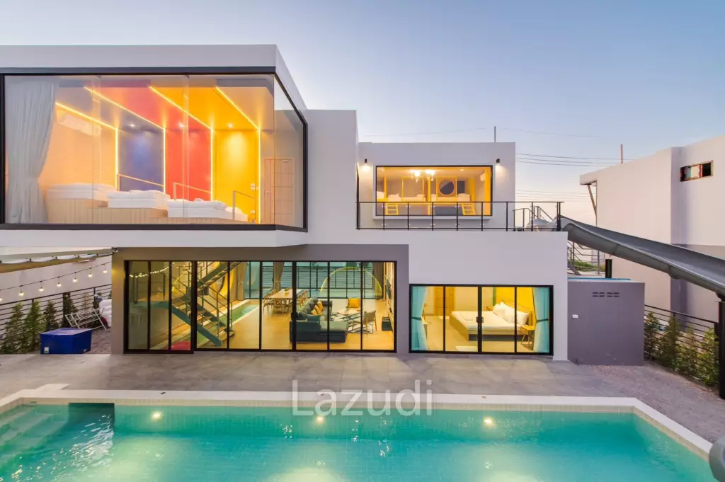 2-Storey Modern Pool Villa with slide in Leleaf Valley Hua Hin