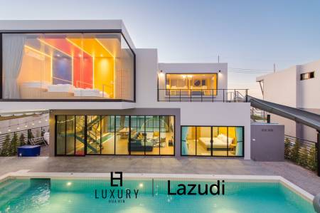 Современная одноэтажная вилла с бассейном и горкой в ​​районе Лелиф Вэлли, Хуа Хин, сдается в аренду.