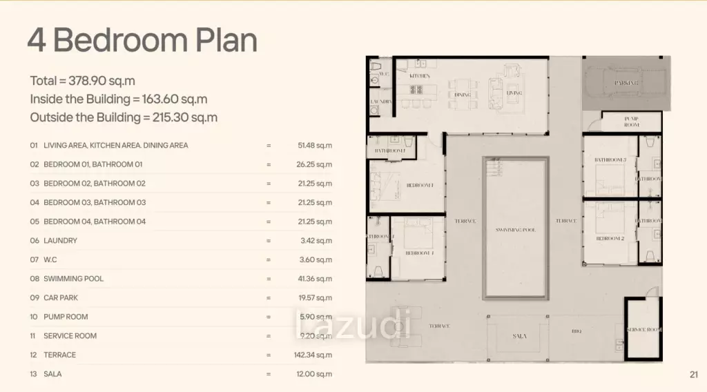 4-Bed Mediterranean Style Villa in Chaweng Noi