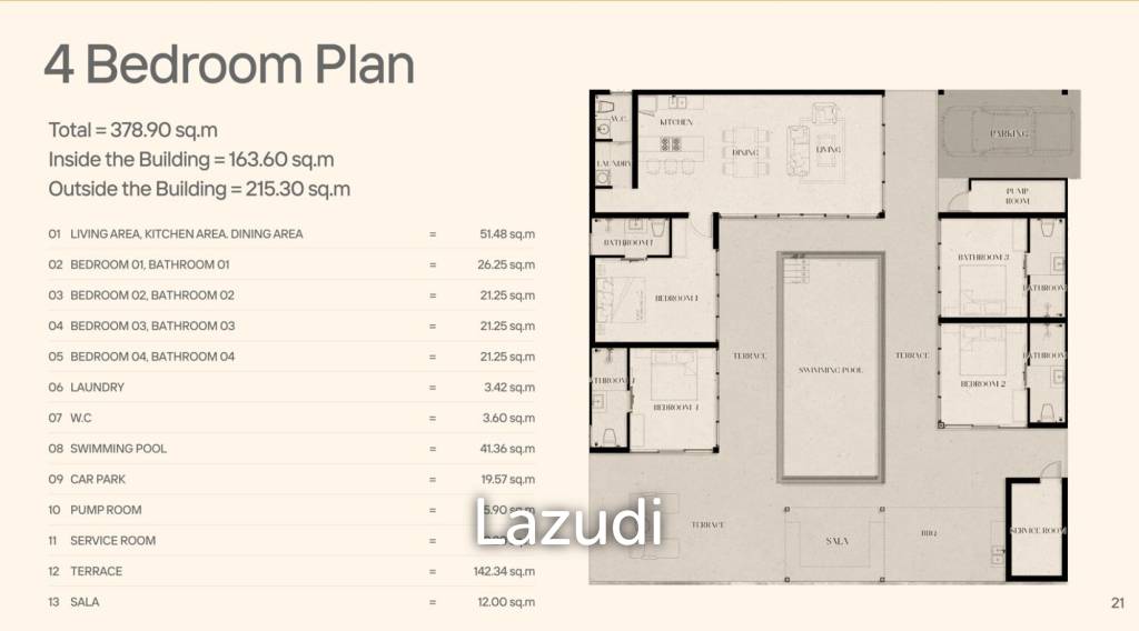 4-Bed Mediterranean Style Villa in Chaweng Noi