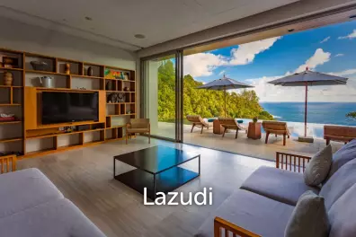 Spacious 6-bedroom luxury pool villa with panoramic views over Kamala Bay