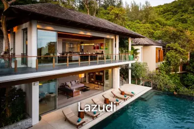 Spacious 6-bedroom luxury pool villa with panoramic views over Kamala Bay