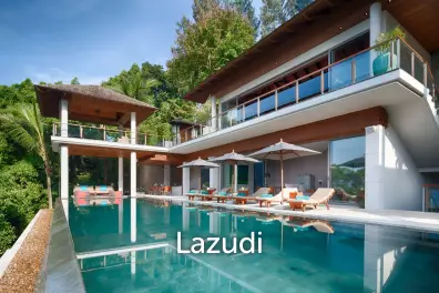 Spacious 6-bedroom luxury pool villa with panoramic views over Kamala Bay