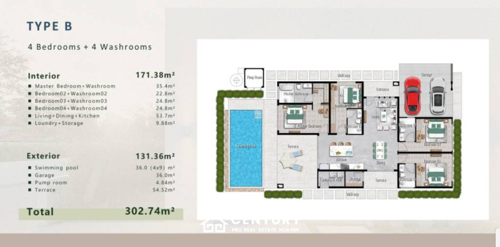 Beautiful modern pool villa in Nong Kae Hua Hin