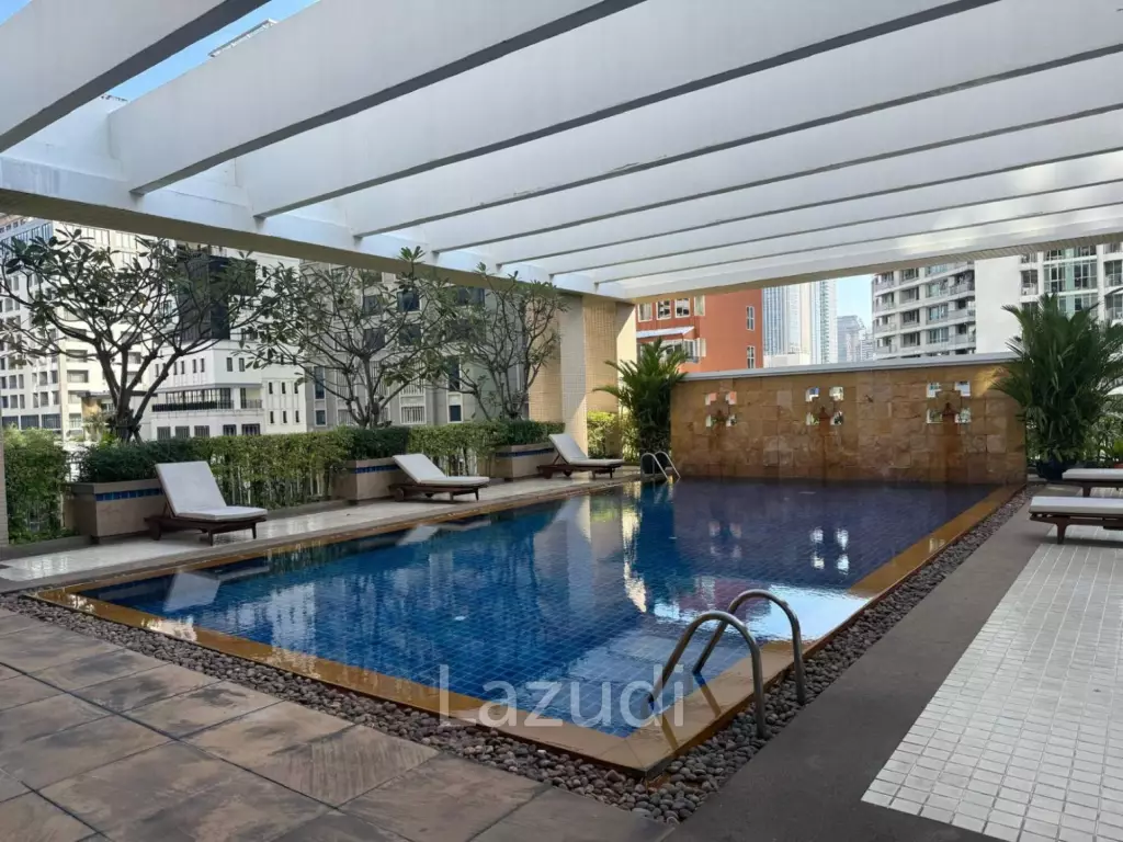 161 sqm High-Floor 2-Bed Condo at Langsuan Ville Lumpini Bangkok
