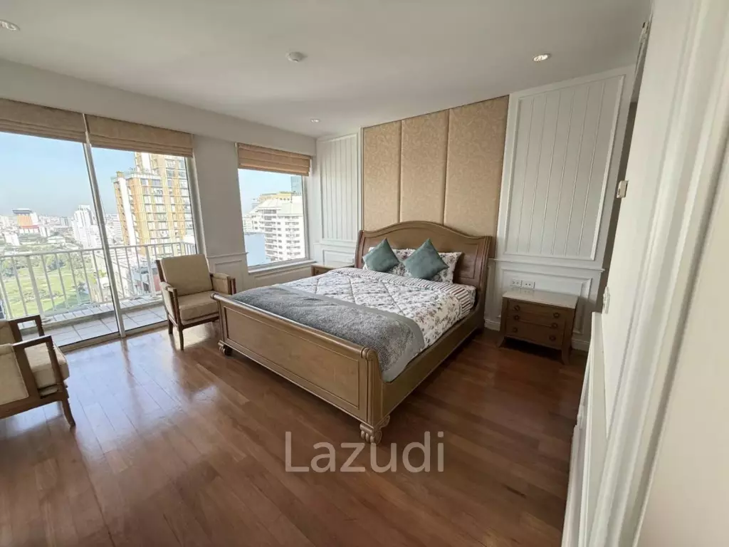 161 sqm High-Floor 2-Bed Condo at Langsuan Ville Lumpini Bangkok