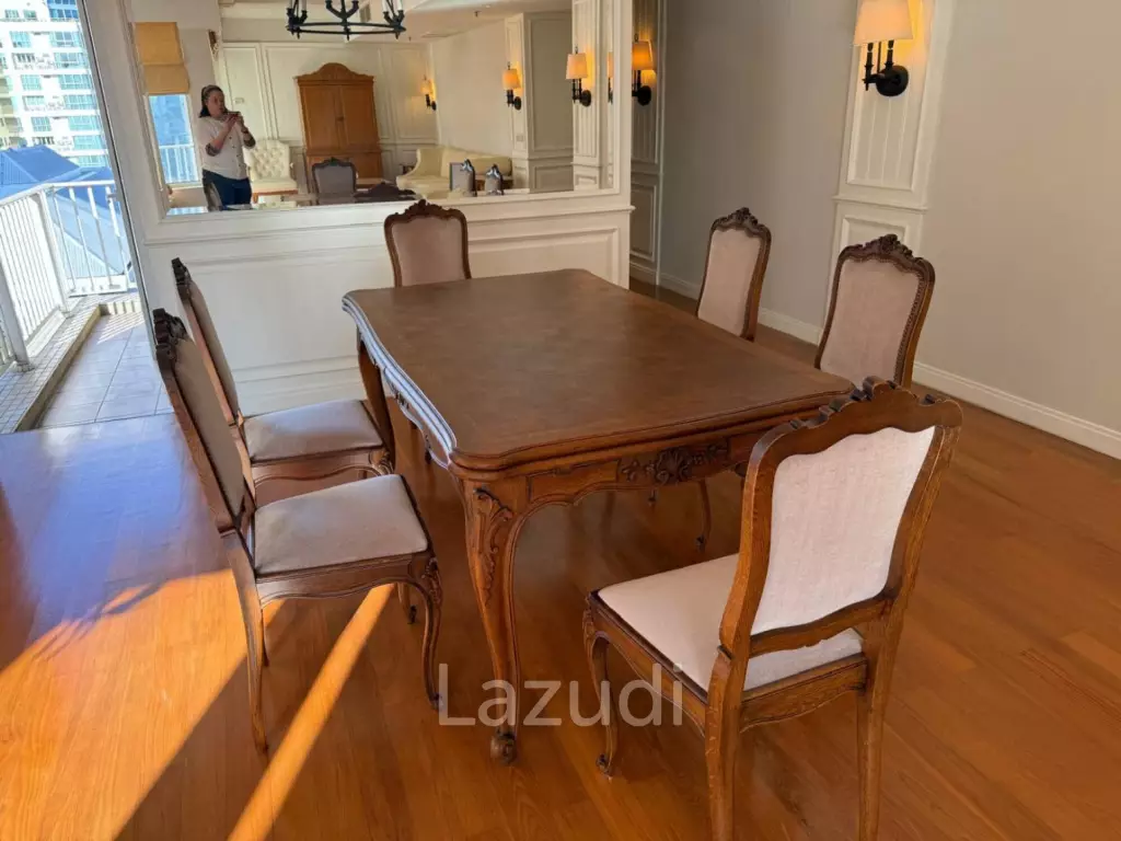 161 sqm High-Floor 2-Bed Condo at Langsuan Ville Lumpini Bangkok