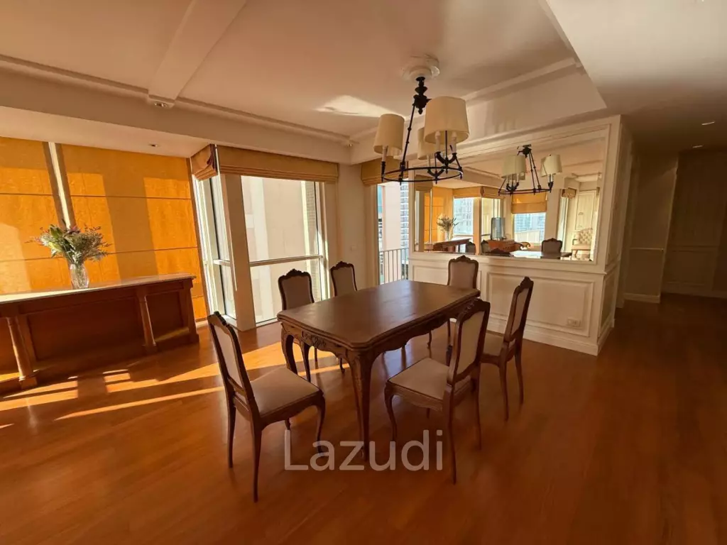161 sqm High-Floor 2-Bed Condo at Langsuan Ville Lumpini Bangkok