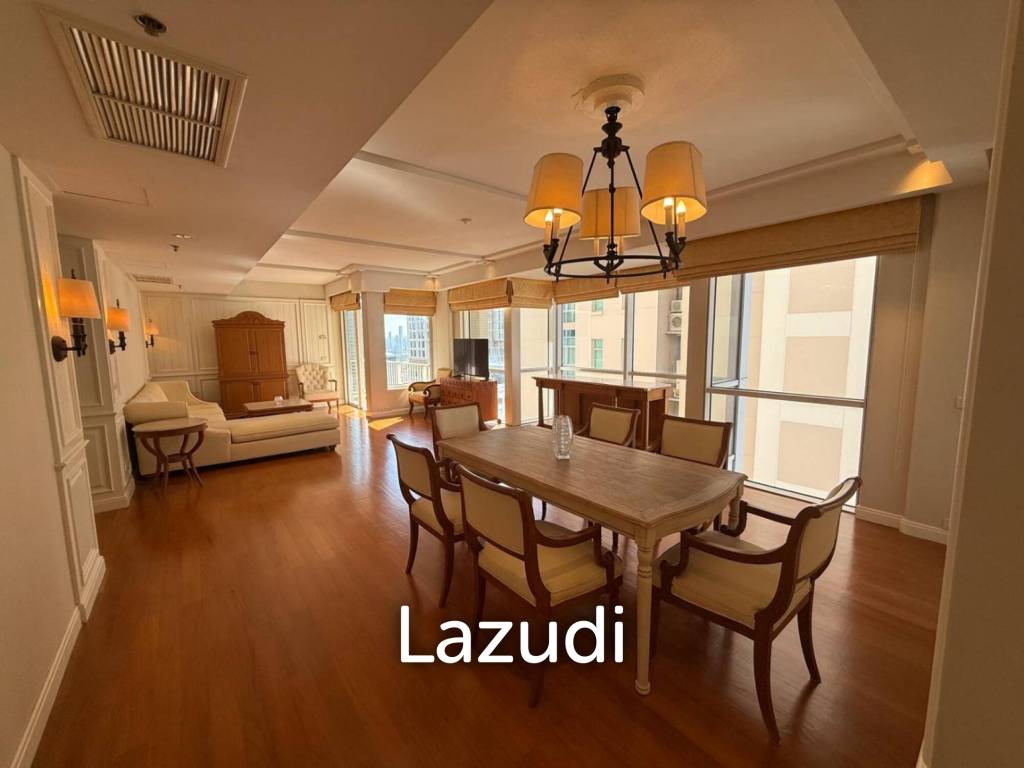 161 sqm High-Floor 2-Bed Condo at Langsuan Ville Lumpini Bangkok