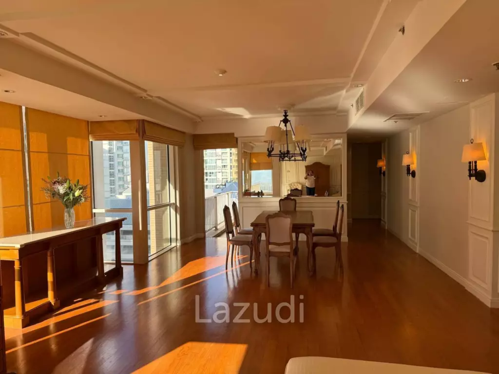 161 sqm High-Floor 2-Bed Condo at Langsuan Ville Lumpini Bangkok
