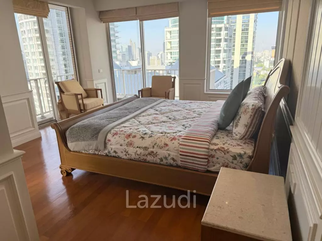 161 sqm High-Floor 2-Bed Condo at Langsuan Ville Lumpini Bangkok