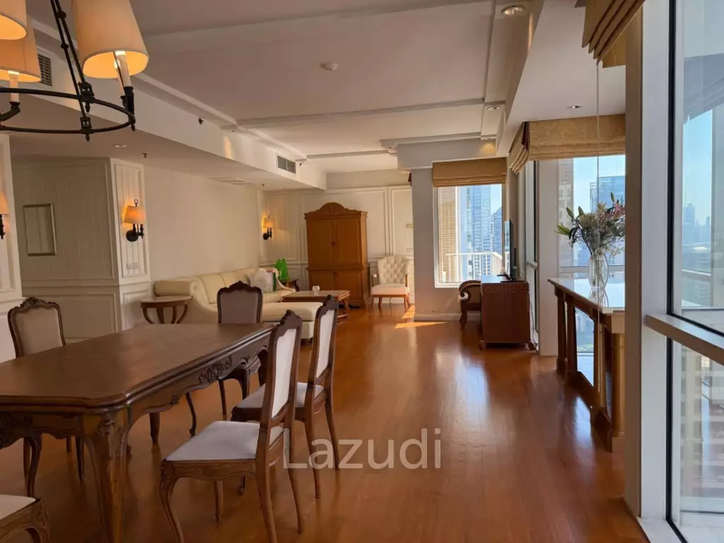 161 sqm High-Floor 2-Bed Condo at Langsuan Ville Lumpini Bangkok