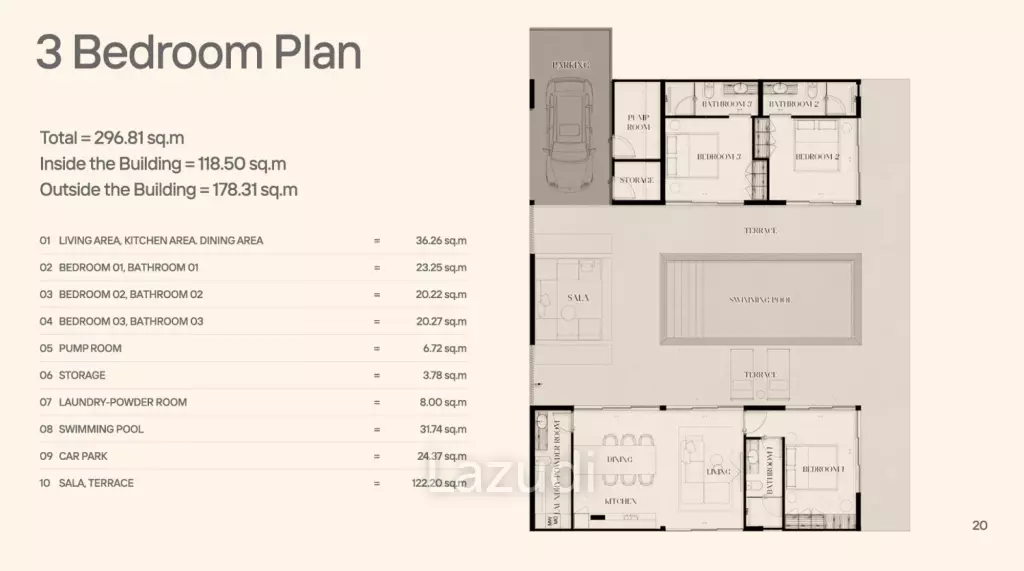 3-Bed Mediterranean Style Villa in Ban Tai