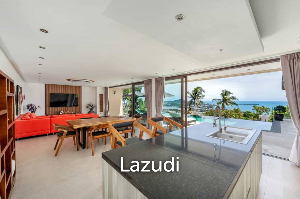 Prime Chaweng Noi 4-Bedroom Villa with Panoramic Sea Views & Strong Investment Potential