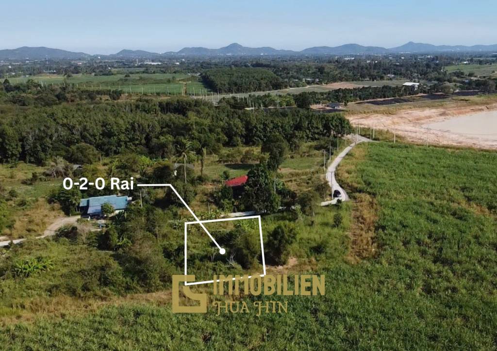 ที่ดินเปล่าริมถนนขนาด 2งาน ในหินเหล็กไฟ หัวหิน