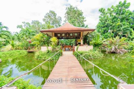 LEELAWADEE: Beautiful 5 Bed Bali Estate with Amazing Floating Sala in Lake