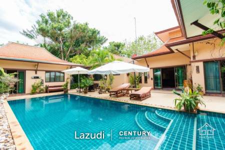 LEELAWADEE: Beautiful 5 Bed Bali Estate with Amazing Floating Sala in Lake