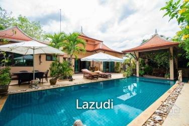 LEELAWADEE: Beautiful 5 Bed Bali Estate with Amazing Floating Sala in Lake