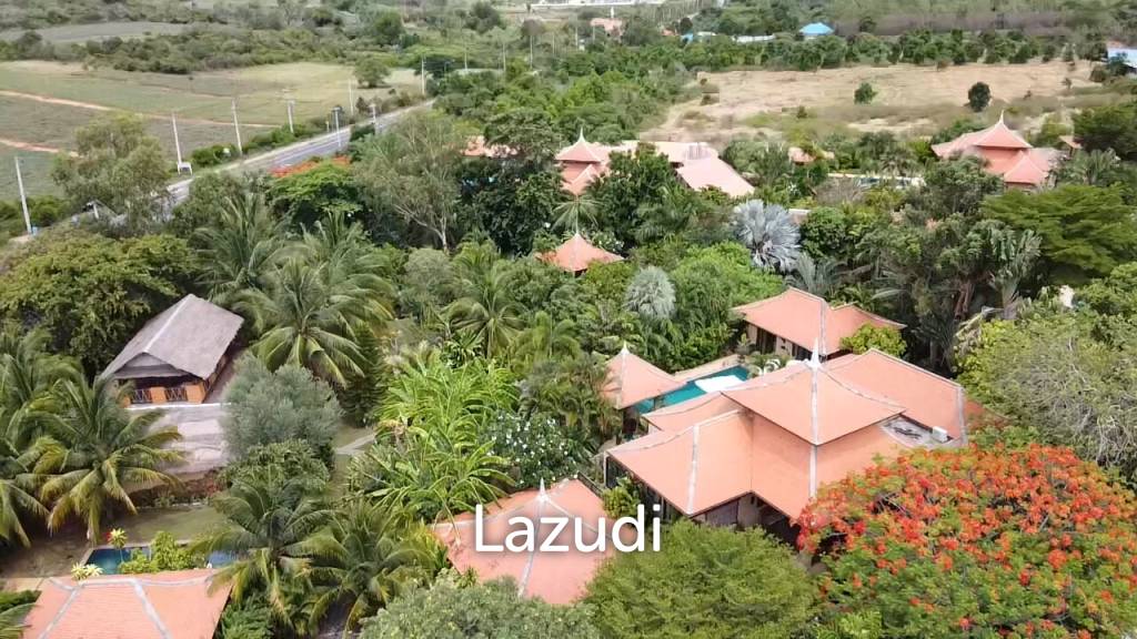 LEELAWADEE: Beautiful 5 Bed Bali Estate with Amazing Floating Sala in Lake