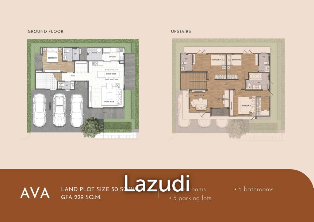 4 Bed 5 Bath Detached House For Sale in AVIAN Bangna KM.5