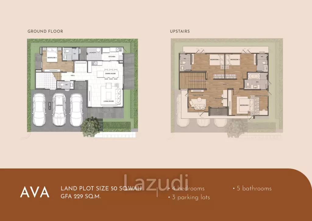 4 Bed 5 Bath Detached House For Sale in AVIAN Bangna KM.5