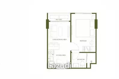 1 Bed 1 Bath 30.75 SQ.M Rhea By Sansiri