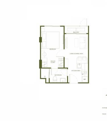 1 Bed 1 Bath 34.75 SQ.M Rhea By Sansiri