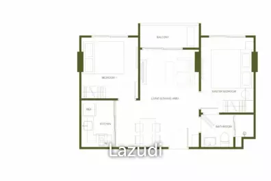 2 Bed 2 Bath 48.75 SQ.M Rhea By Sansiri