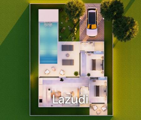 2-Bedroom Tropical Villa in Peaceful Lamai Greenery