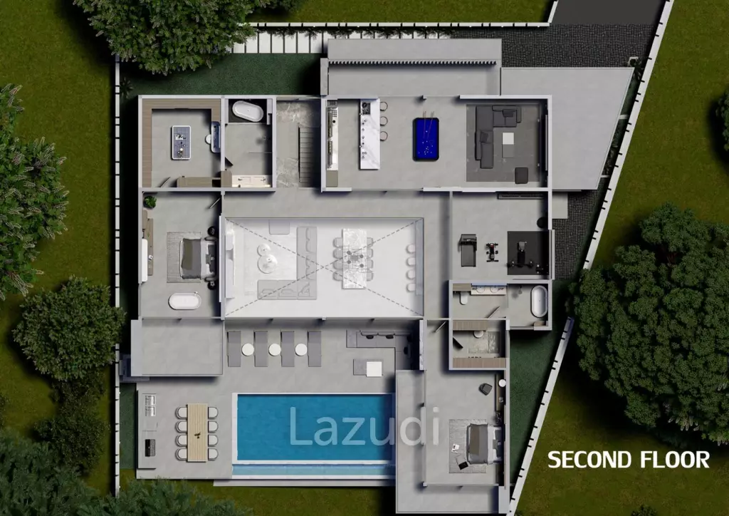 Ultra-Luxury 4-Bedroom Sea View Villa in Bophut Hills