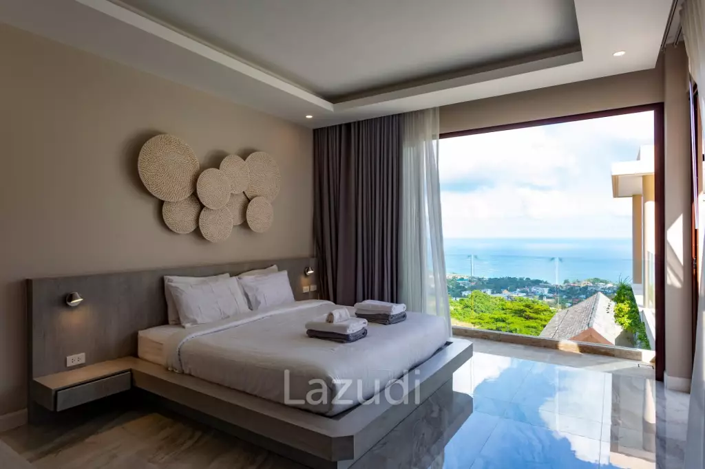Elevated 3-Bedroom Sea View Villa in Chaweng with Private Pool