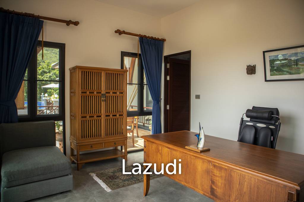 Hillside Pool Villa with Panoramic Sea and Island Views on 7,000 sqm of Land for Sale
