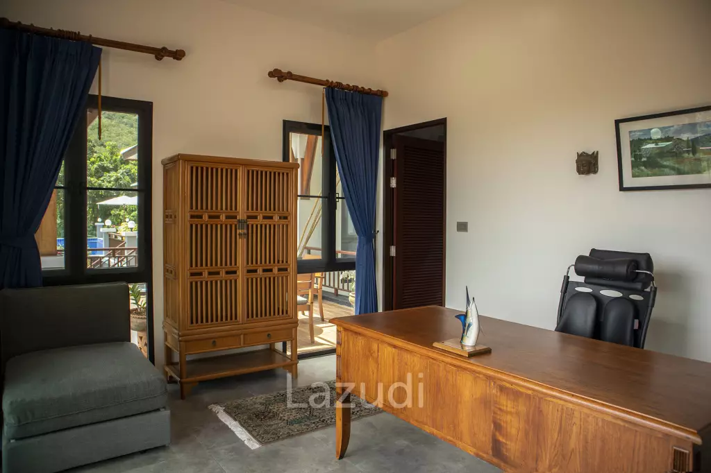 Hillside Pool Villa with Panoramic Sea and Island Views on 7,000 sqm of Land for Sale
