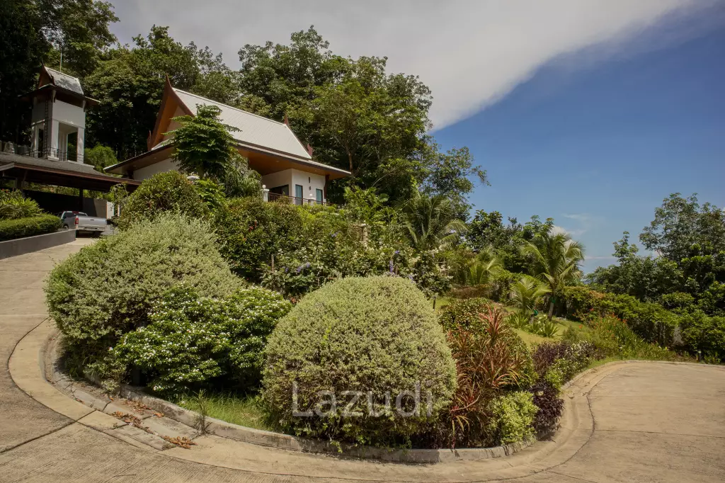 Hillside Pool Villa with Panoramic Sea and Island Views on 7,000 sqm of Land for Sale