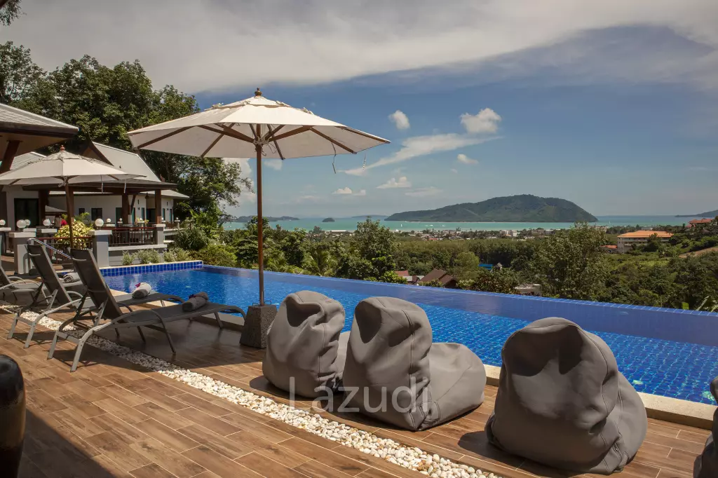 Hillside Pool Villa with Panoramic Sea and Island Views on 7,000 sqm of Land for Sale