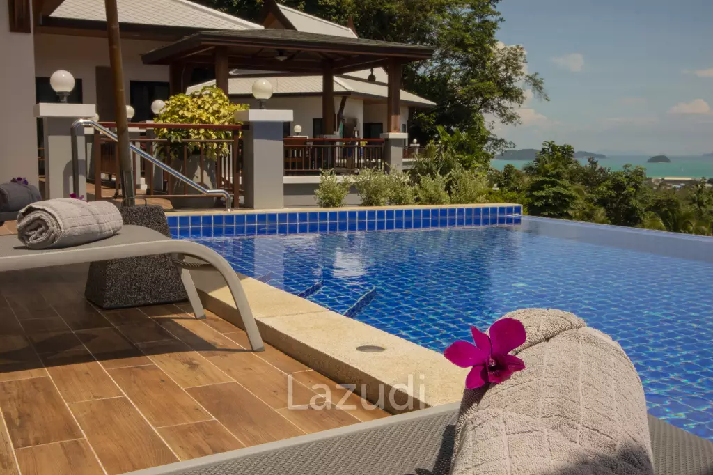Hillside Pool Villa with Panoramic Sea and Island Views on 7,000 sqm of Land for Sale
