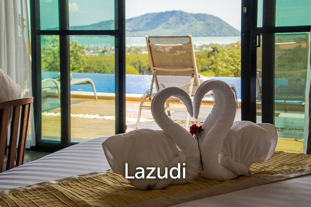 Hillside Pool Villa with Panoramic Sea and Island Views on 7,000 sqm of Land for Sale