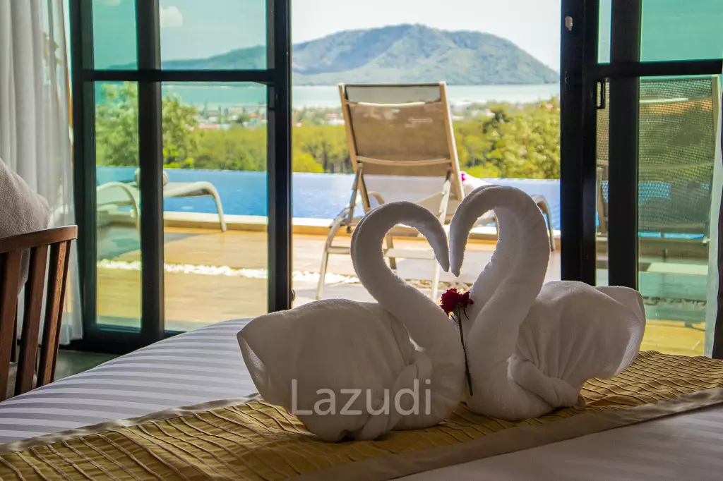 Hillside Pool Villa with Panoramic Sea and Island Views on 7,000 sqm of Land for Sale