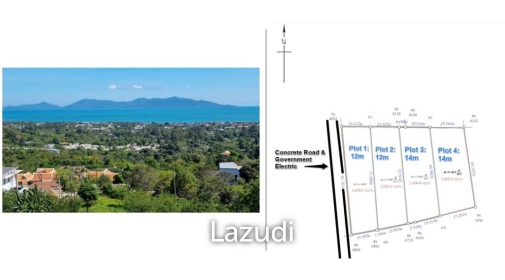 1 RAI PRIME SEA VIEW LAND FOR SALE IN BOPHUT HILLS