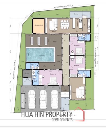 New Modern Pool Courtyard Villa in Wang Phong Pran Buri