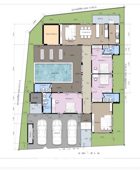 New Modern Pool Courtyard Villa in Wang Phong Pran Buri