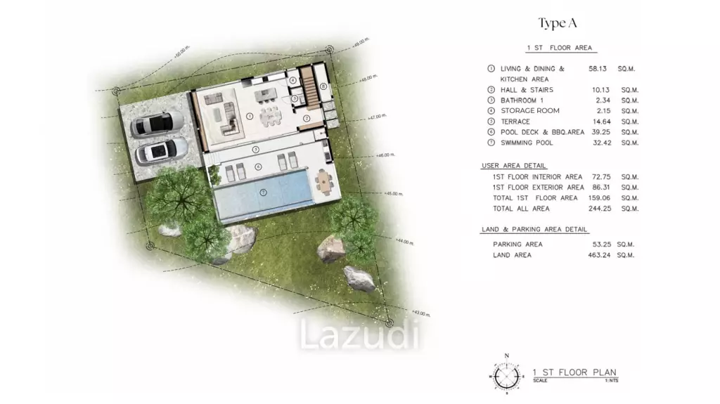 2-Bed Sunset Sea View Villa in Bang Makam
